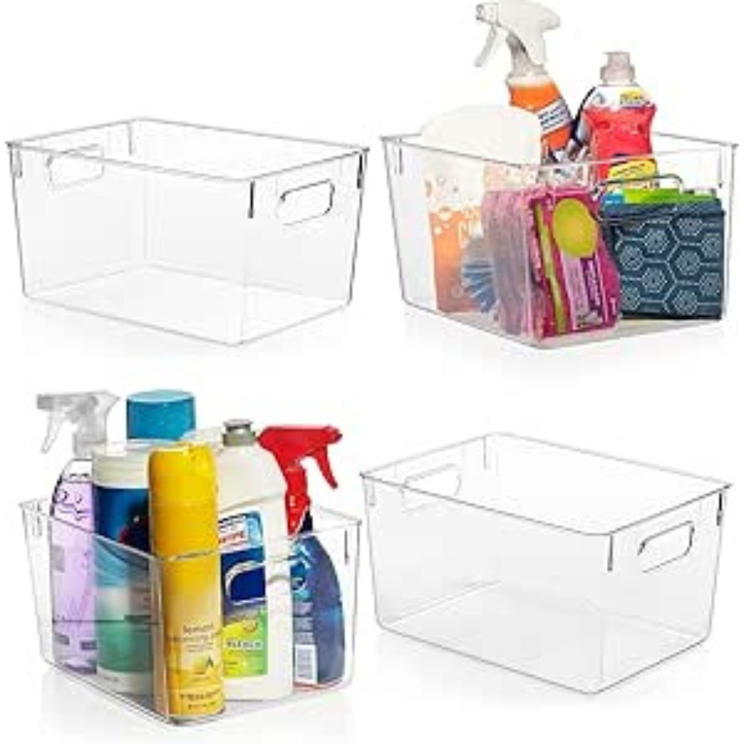 Clear Plastic Storage Bins